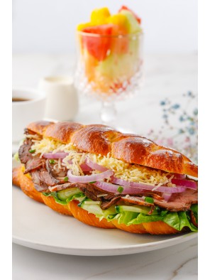 Mustard and Black Pepper Beef Brioche